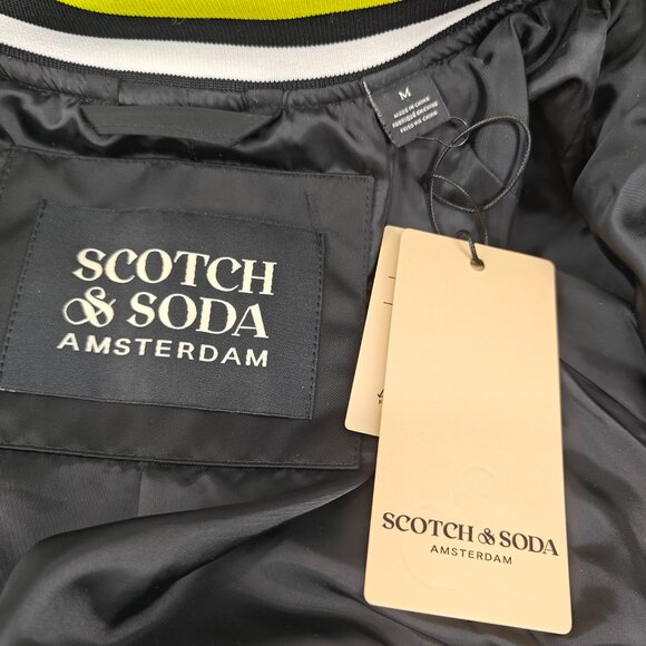 Scotch & Soda Quilted Jacket Men Medium Yratchie Varsity Bomber Water Repellant - Picture 6 of 15